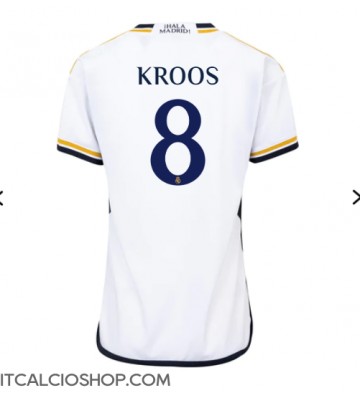 Real Madrid Toni Kroos #8 Prima Maglia Femmina 2023-24 Manica Corta